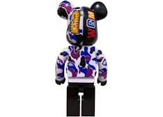 Bearbrick x Bape Shark Hong Kong 15th Anniversary 1000% Purple Camo